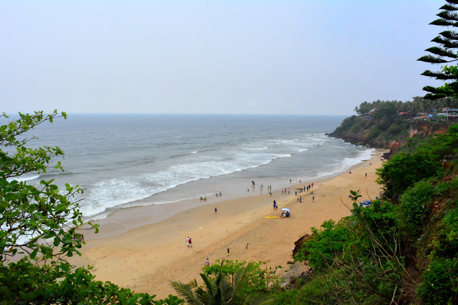 View of Varkala Beach from the North Cliff